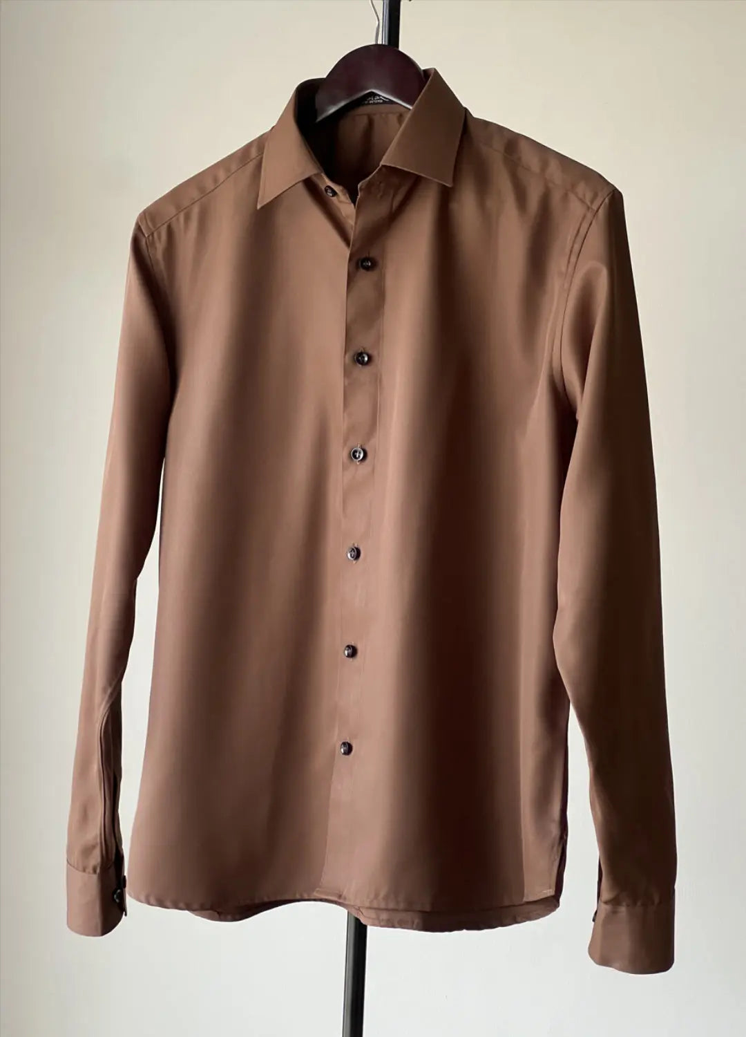 Brown Italian Button-Up Shirt Wayne