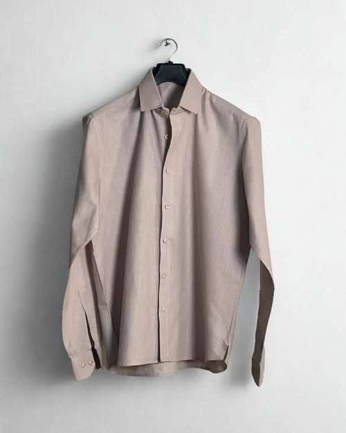 Beige Relaxed Fit Linen Shirt Wayne Studio.