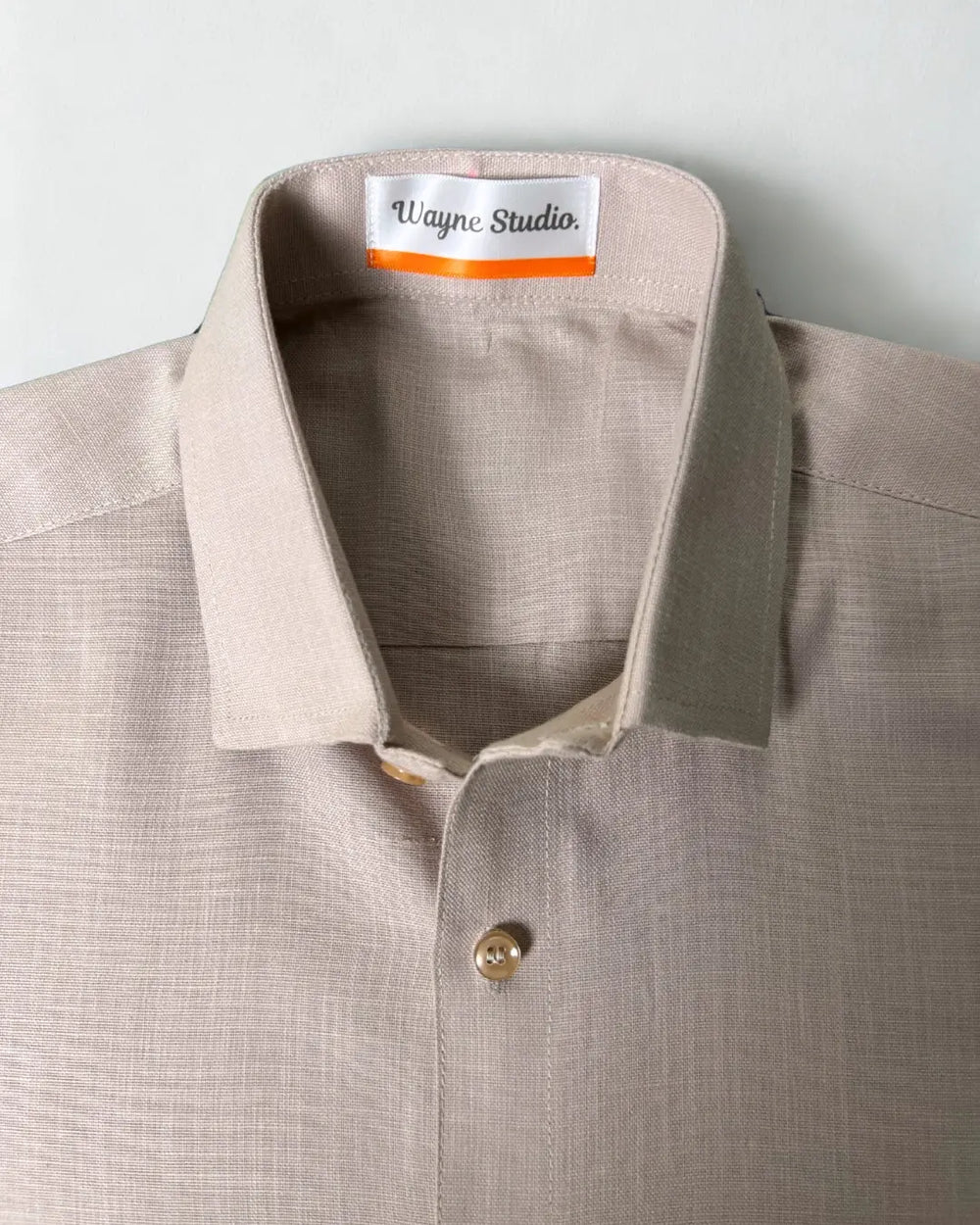 Beige Relaxed Fit Linen Shirt Wayne Studio.