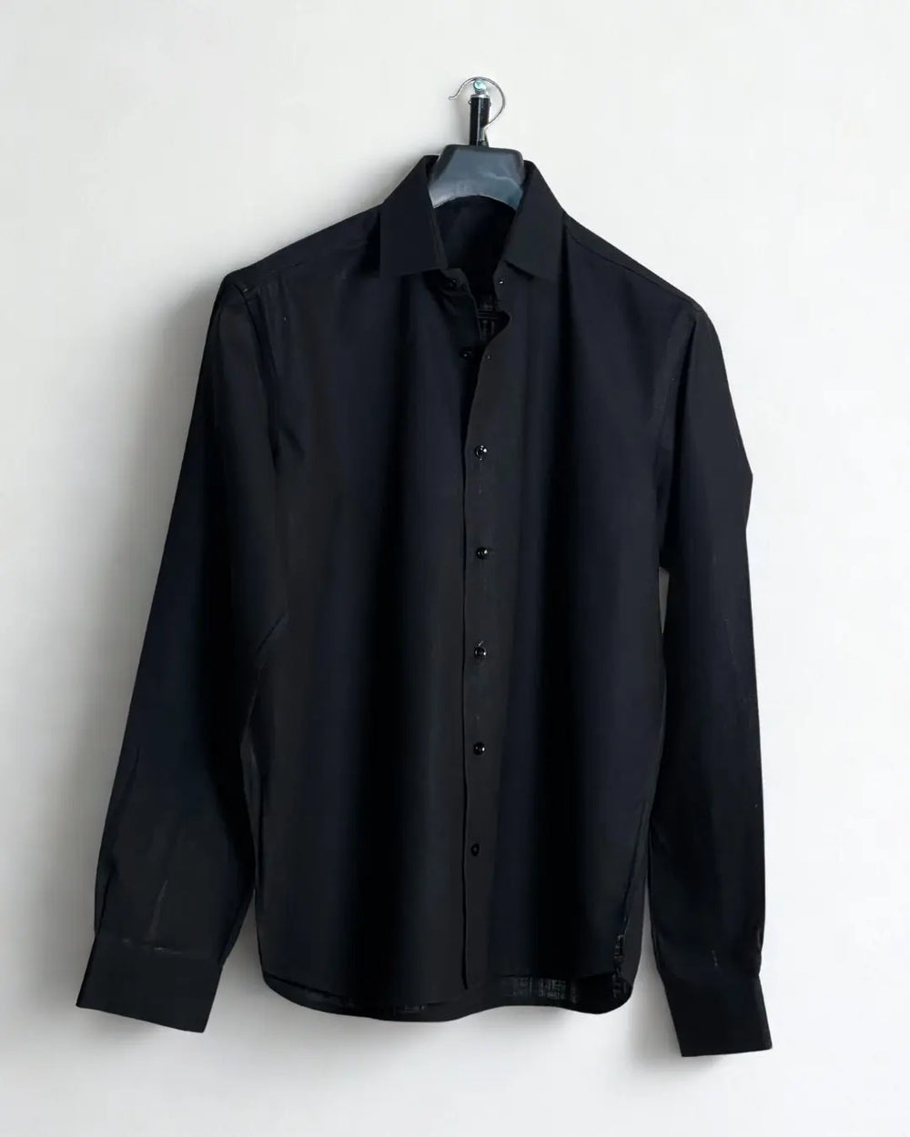 Black Relaxed Fit Linen Shirt Wayne Studio.