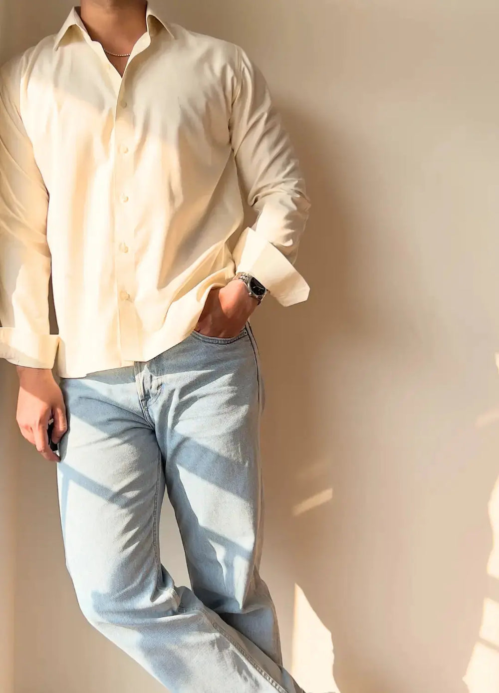 Cream Relaxed-fit Shirt Wayne