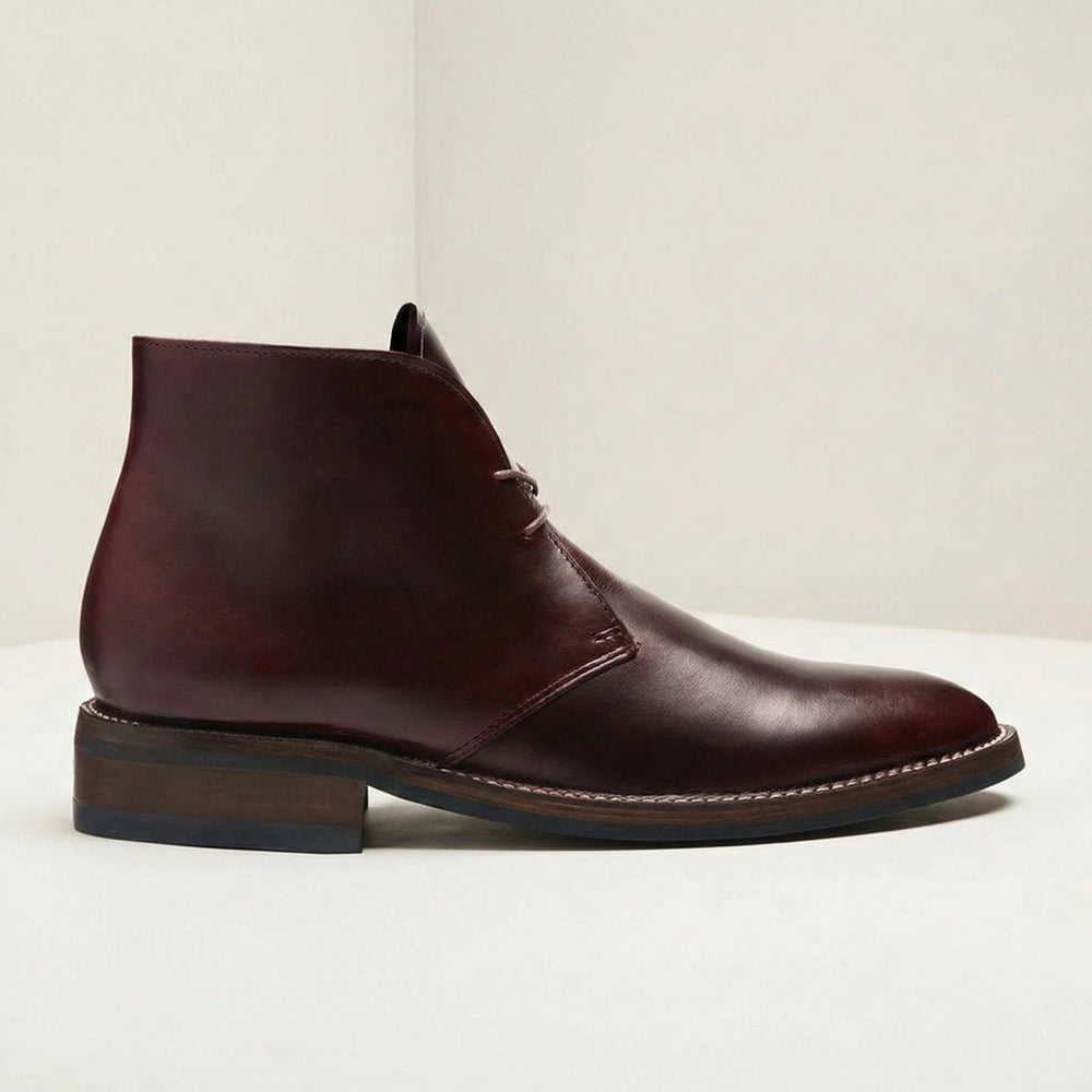 The Kensington Chukka - Burgundy Wayne Studio.