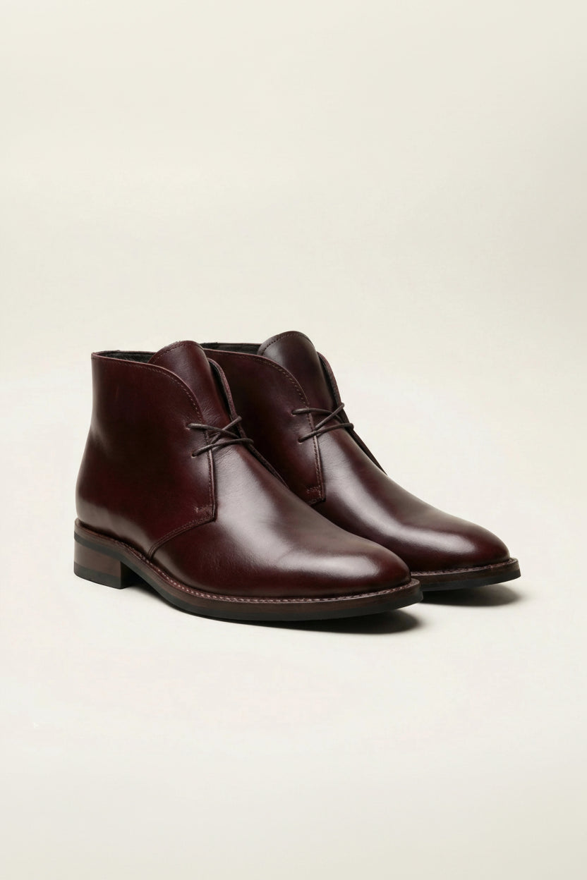 The Kensington Chukka - Burgundy Wayne Studio.