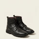 Black Rugged Cap-Toe Boot